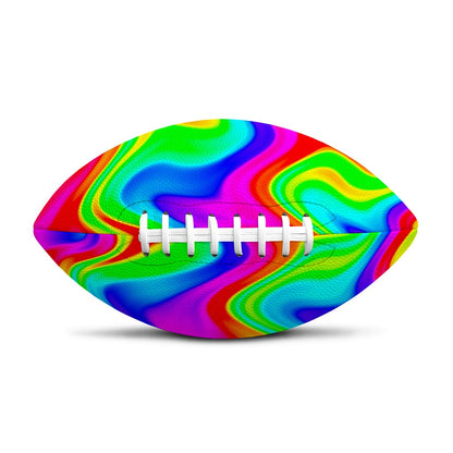 Psychedelic Rainbow Trippy Print Rugby Ball