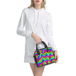 Psychedelic Rainbow Trippy Print Shoulder Handbag
