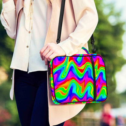 Psychedelic Rainbow Trippy Print Shoulder Strap Bible Bag