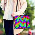 Psychedelic Rainbow Trippy Print Shoulder Strap Bible Bag