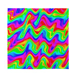 Psychedelic Rainbow Trippy Print Silk Bandana