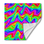 Psychedelic Rainbow Trippy Print Silk Bandana