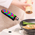 Psychedelic Rainbow Trippy Print Skillet Handle Cover