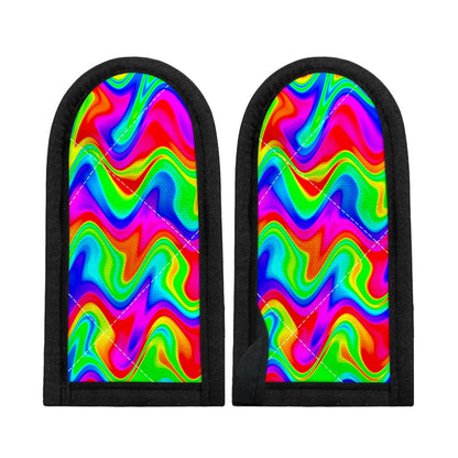 Psychedelic Rainbow Trippy Print Skillet Handle Cover