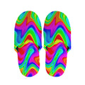Psychedelic Rainbow Trippy Print Slippers
