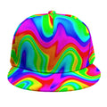Psychedelic Rainbow Trippy Print Snapback Cap