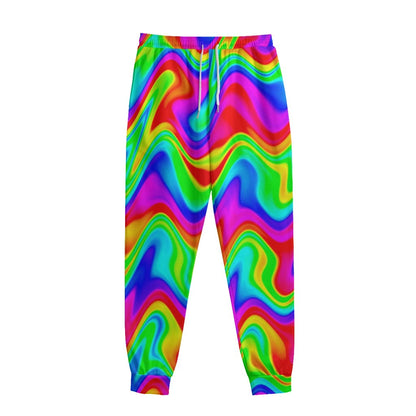 Psychedelic Rainbow Trippy Print Sweatpants