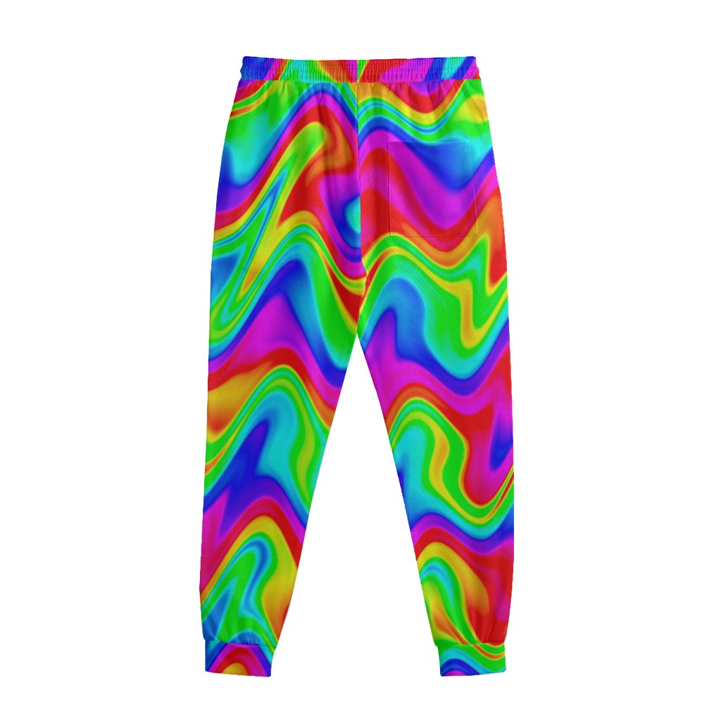 Psychedelic Rainbow Trippy Print Sweatpants