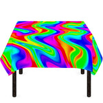 Psychedelic Rainbow Trippy Print Tablecloth