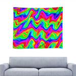 Psychedelic Rainbow Trippy Print Tapestry