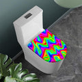 Psychedelic Rainbow Trippy Print Toilet Lid Cover