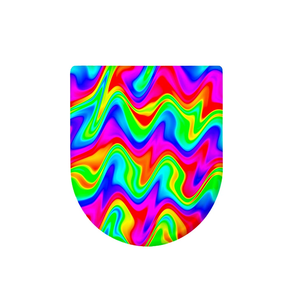 Psychedelic Rainbow Trippy Print Toilet Lid Cover