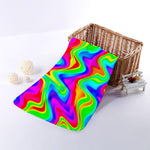 Psychedelic Rainbow Trippy Print Towel