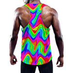 Psychedelic Rainbow Trippy Print Training Tank Top