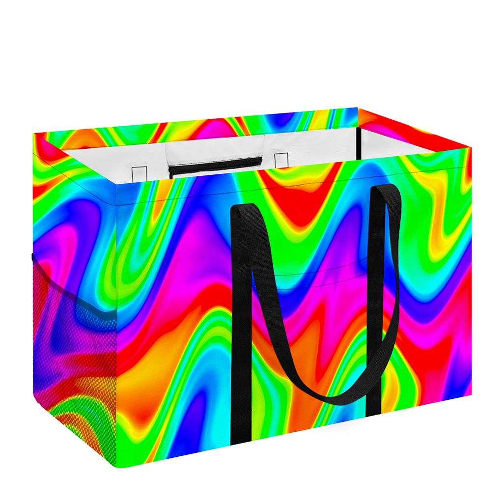 Psychedelic Rainbow Trippy Print Utility Tote Bag