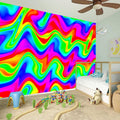 Psychedelic Rainbow Trippy Print Wall Sticker
