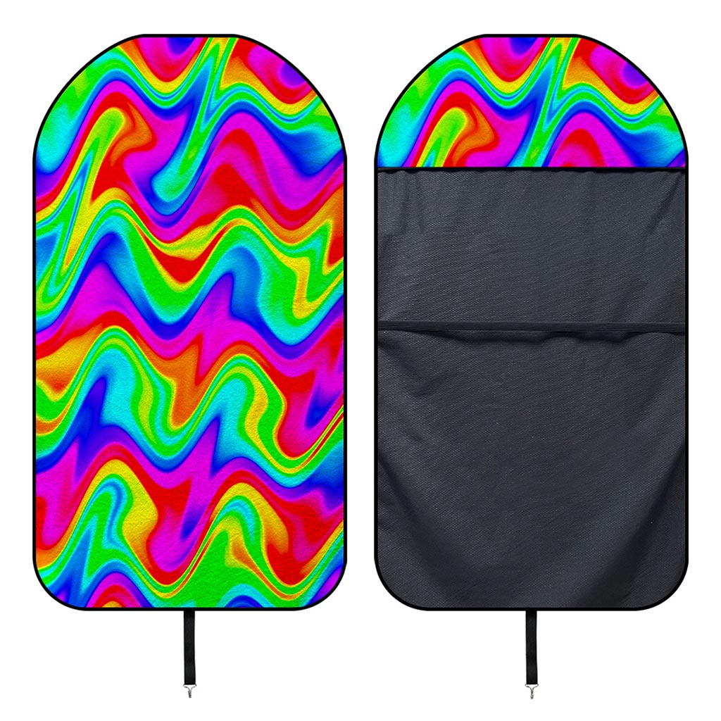Psychedelic Rainbow Trippy Print Waterproof Car Seat Cover