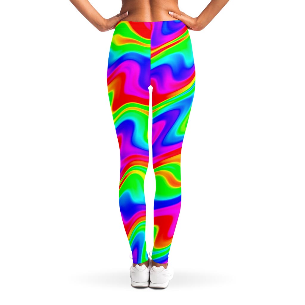 Psychedelic Rainbow Trippy Print Women's Leggings