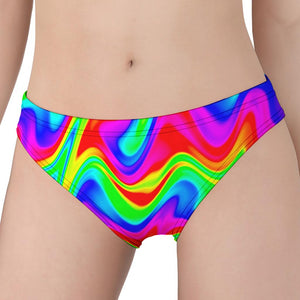 Psychedelic Rainbow Trippy Print Women's Panties