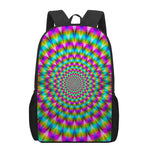 Psychedelic Rave Optical Illusion 17 Inch Backpack