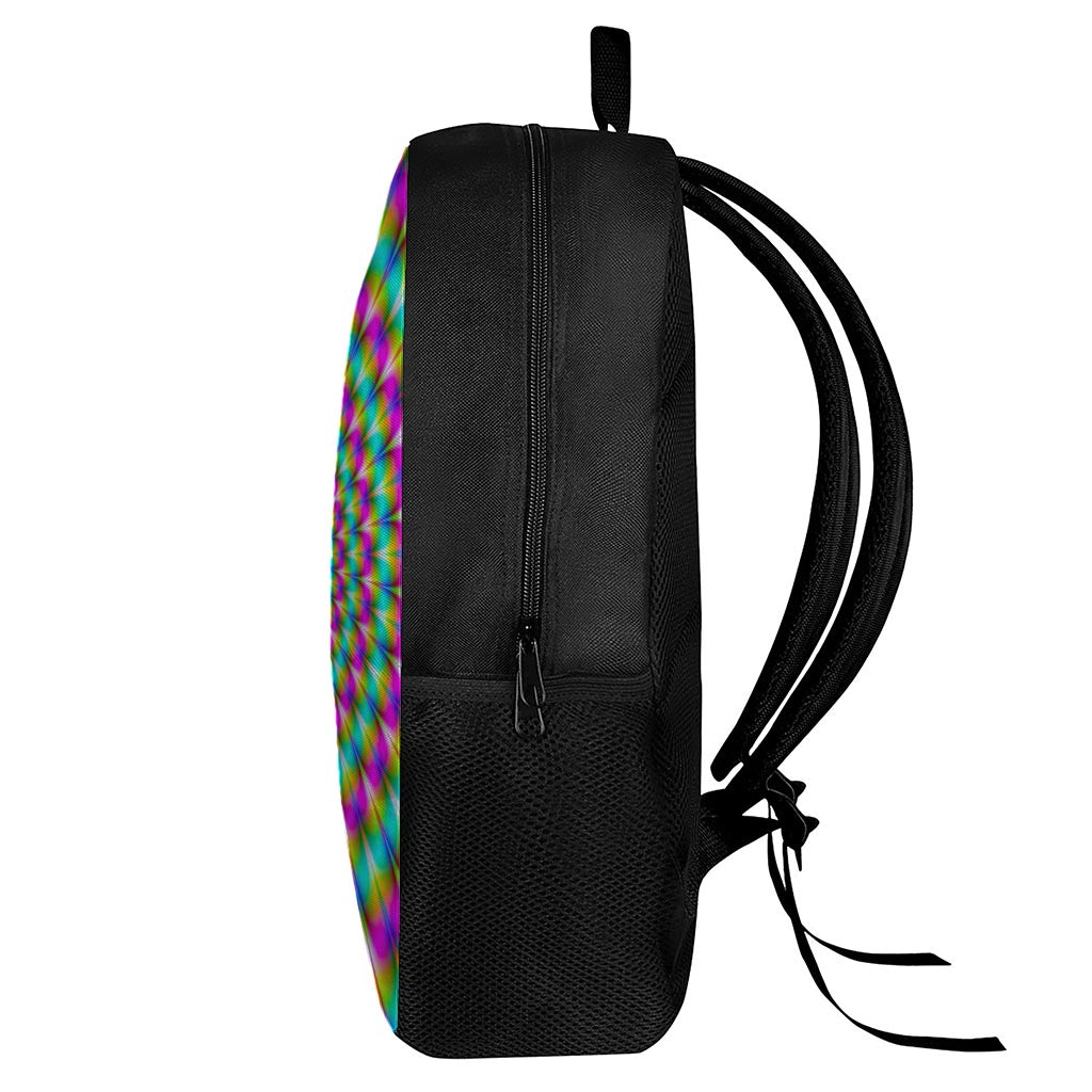 Psychedelic Rave Optical Illusion 17 Inch Backpack