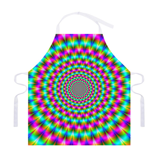 Psychedelic Rave Optical Illusion Adjustable Apron