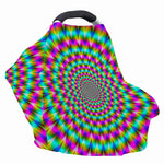 Psychedelic Rave Optical Illusion Baby Seat Cover