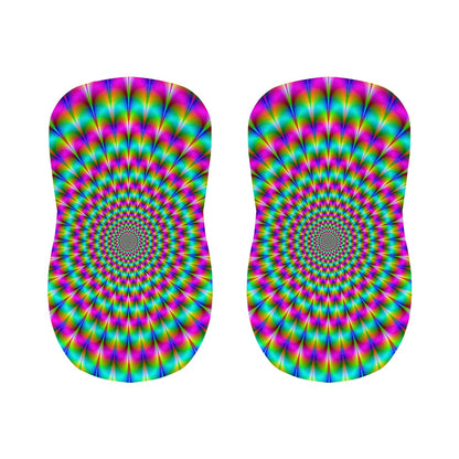 Psychedelic Rave Optical Illusion Bar Stool Covers