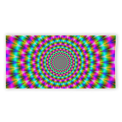 Psychedelic Rave Optical Illusion Beach Towel