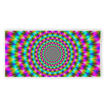 Psychedelic Rave Optical Illusion Beach Towel