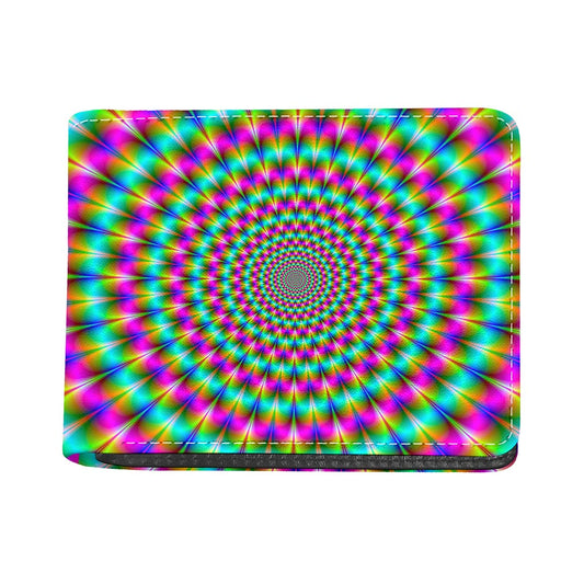 Psychedelic Rave Optical Illusion Bifold Wallet