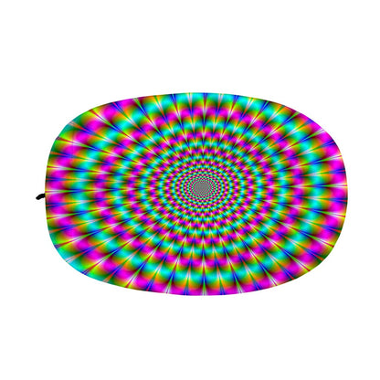 Psychedelic Rave Optical Illusion Car Side Mirror Covers