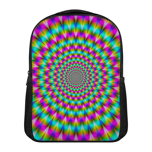 Psychedelic Rave Optical Illusion Casual Backpack