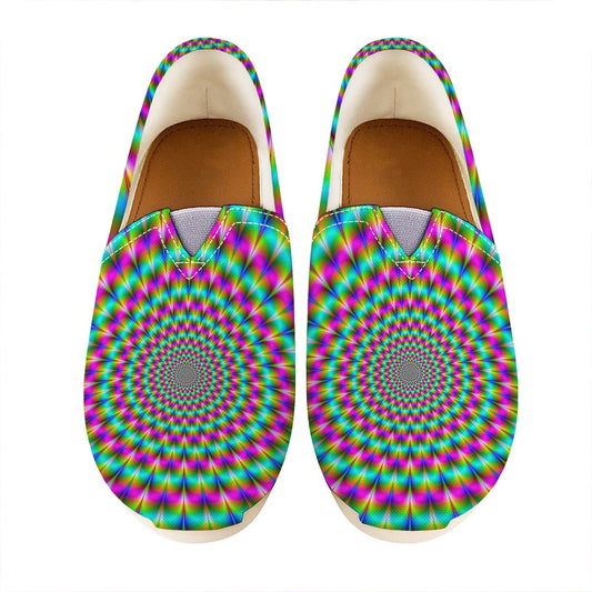Psychedelic Rave Optical Illusion Casual Shoes
