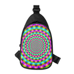 Psychedelic Rave Optical Illusion Chest Bag