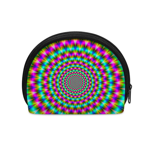 Psychedelic Rave Optical Illusion Coin Purse