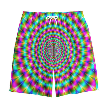 Psychedelic Rave Optical Illusion Cotton Shorts
