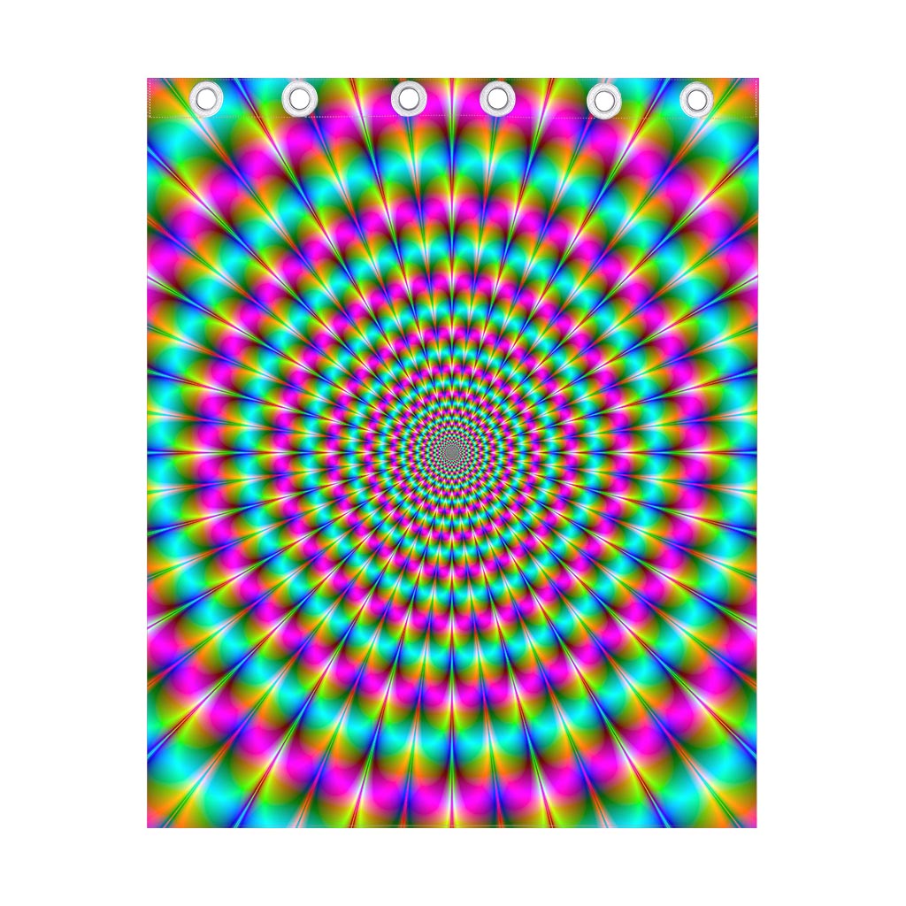 Psychedelic Rave Optical Illusion Curtain