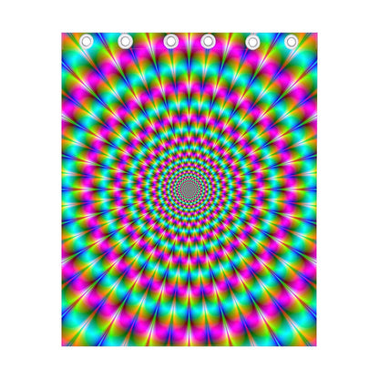 Psychedelic Rave Optical Illusion Curtain