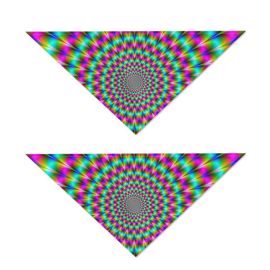 Psychedelic Rave Optical Illusion Dog Bandana