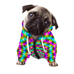 Psychedelic Rave Optical Illusion Dog Zip Up Hoodie