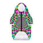 Psychedelic Rave Optical Illusion Dog Zip Up Hoodie