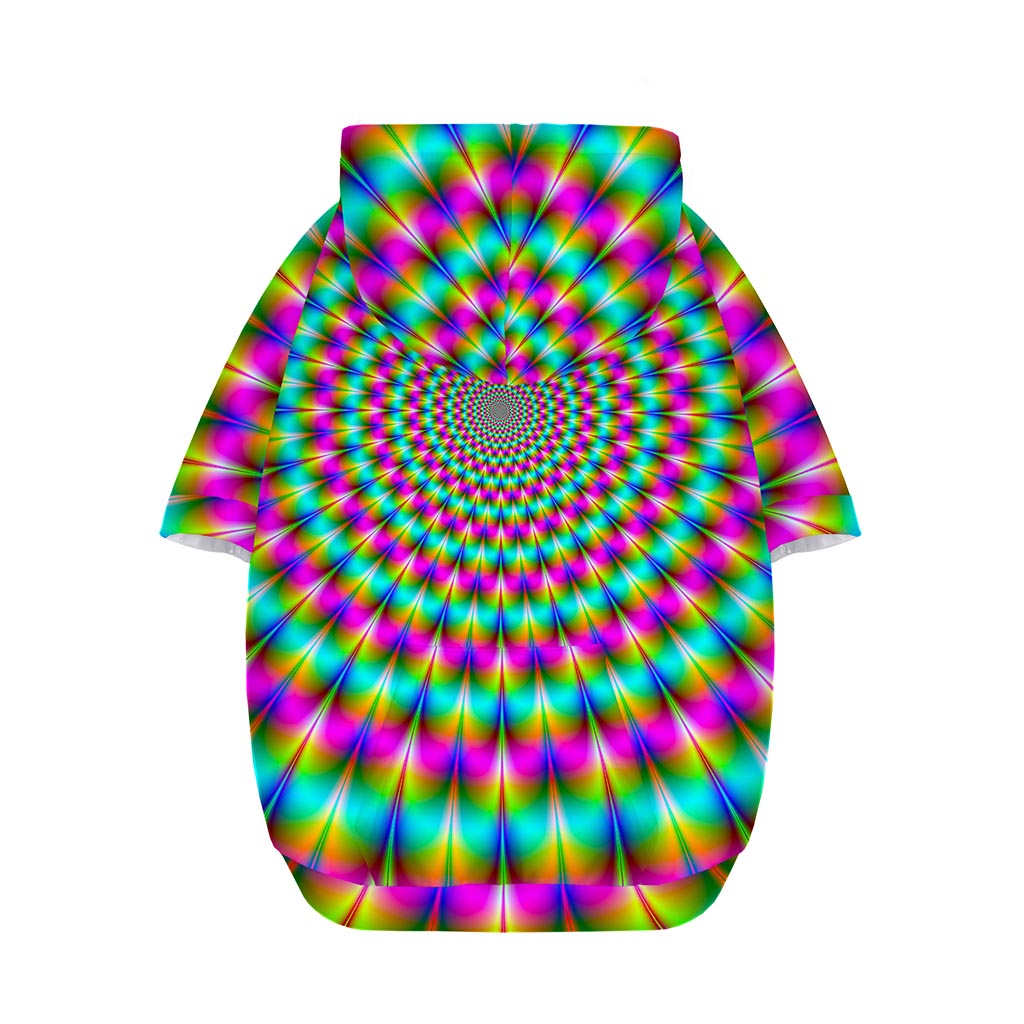 Psychedelic Rave Optical Illusion Dog Zip Up Hoodie