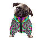 Psychedelic Rave Optical Illusion Dog Zip Up Jacket