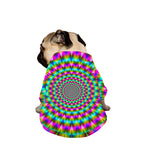Psychedelic Rave Optical Illusion Dog Zip Up Jacket