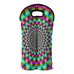 Psychedelic Rave Optical Illusion Double Neoprene Wine Tote