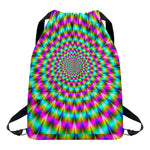 Psychedelic Rave Optical Illusion Drawstring Backpack