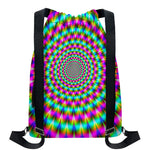Psychedelic Rave Optical Illusion Drawstring Backpack