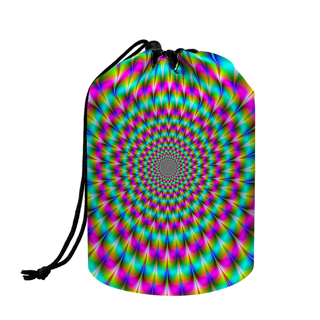 Psychedelic Rave Optical Illusion Drawstring Makeup Bag