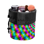 Psychedelic Rave Optical Illusion Drawstring Makeup Bag